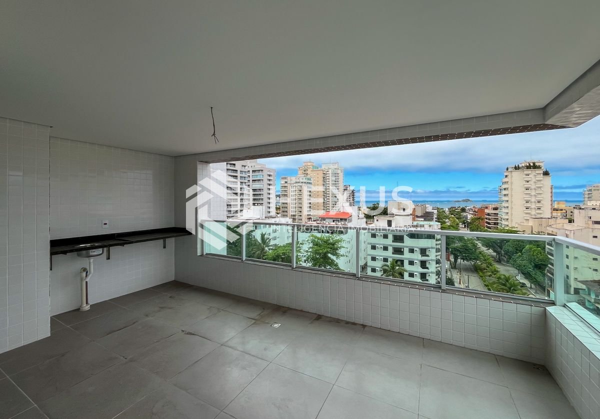 Apartamento reformado com varanda gourmet vista mar e lazer na Enseada, Guarujá
