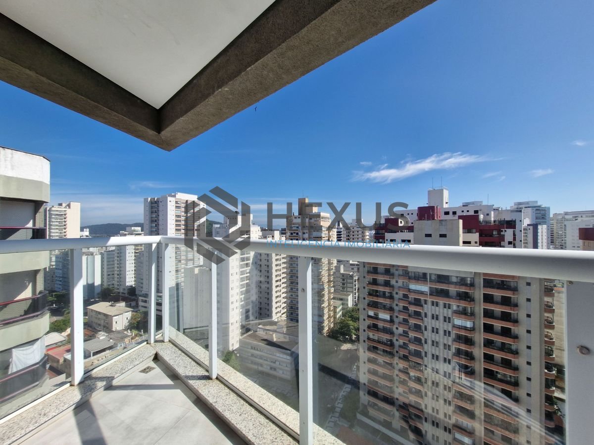 Foto 21 de Apartamento com varanda gourmet vista mar e lazer na beira mar no Jardim Astúrias, Guarujá