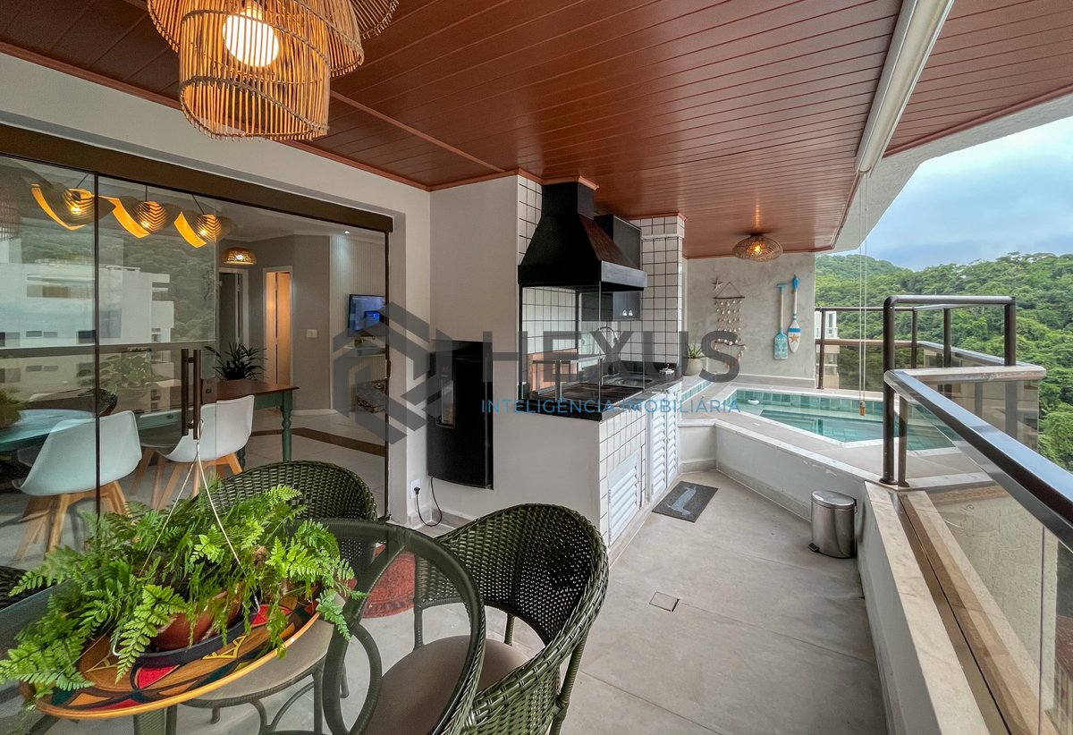 Foto 11 de Apartamento com varanda gourmet e lazer a 2 quadras da praia nas Pitangueiras, Guarujá