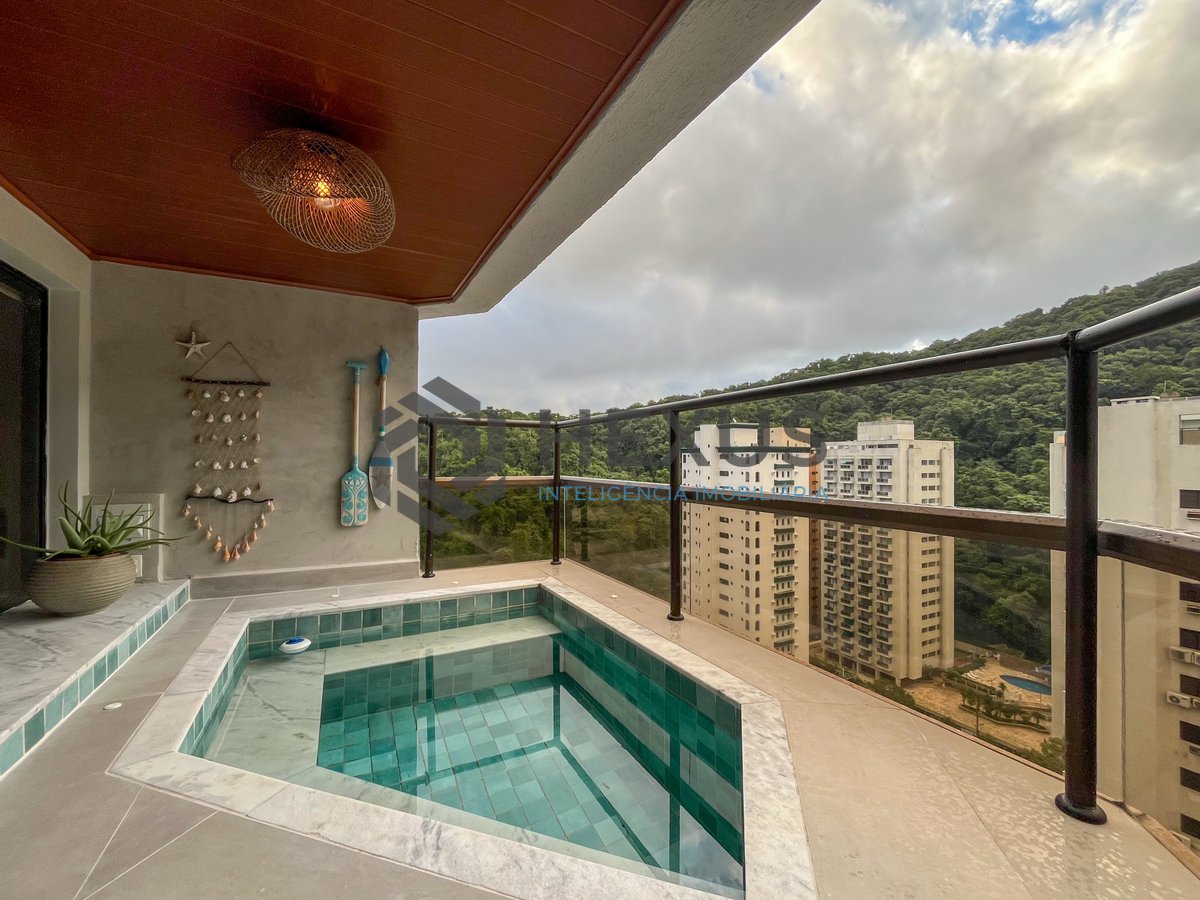 Foto 13 de Apartamento com varanda gourmet e lazer a 2 quadras da praia nas Pitangueiras, Guarujá