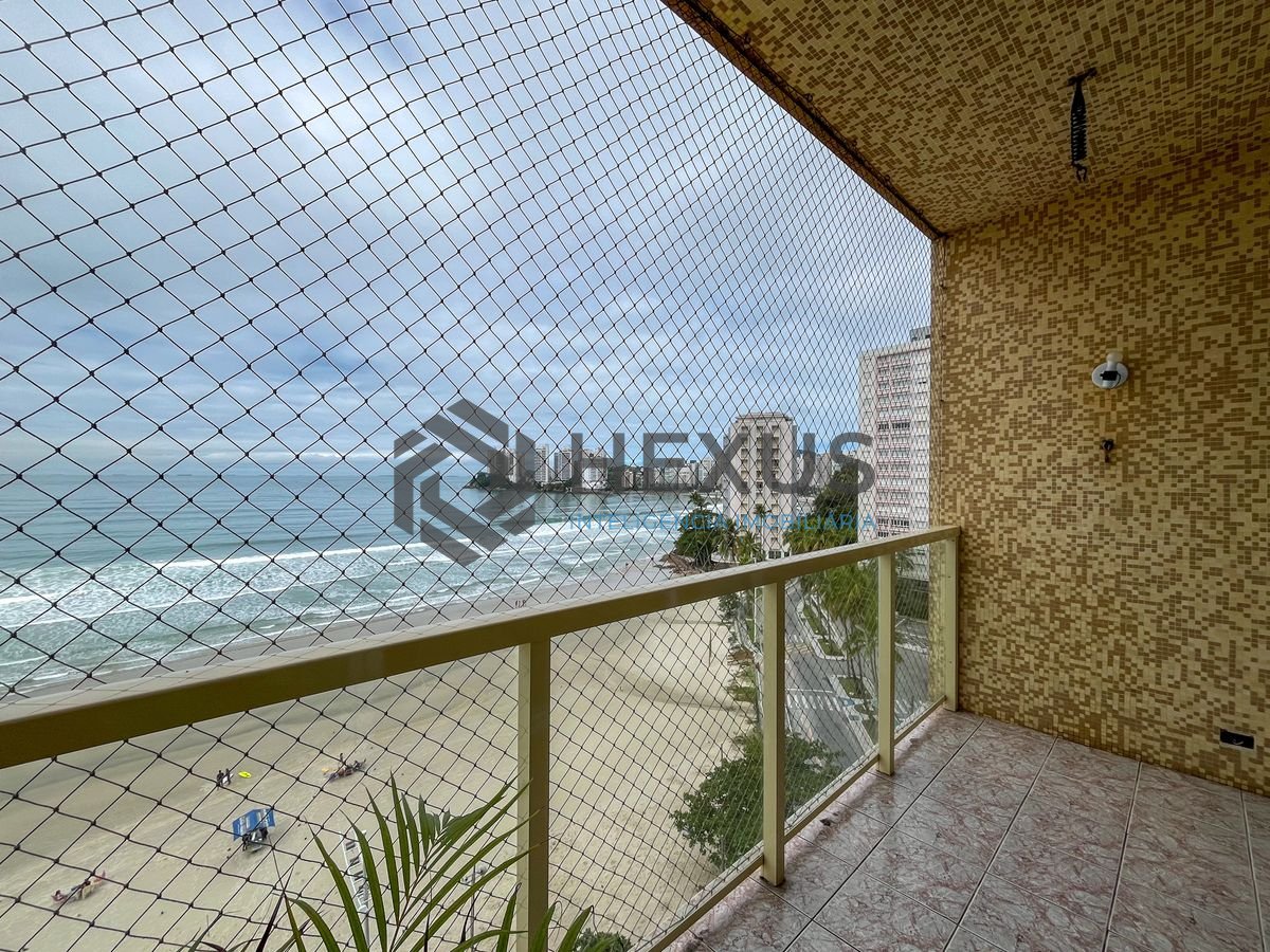Foto 9 de Apartamento frente mar com varanda vista mar nas Pitangueiras, Guarujá