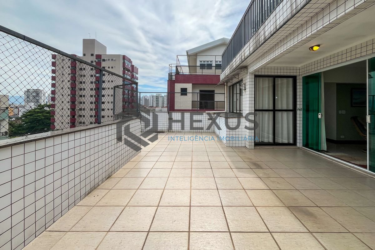 Foto 4 de Cobertura Duplex com varanda gourmet vista mar e lazer a 1 quadra da praia no Tombo, Guarujá