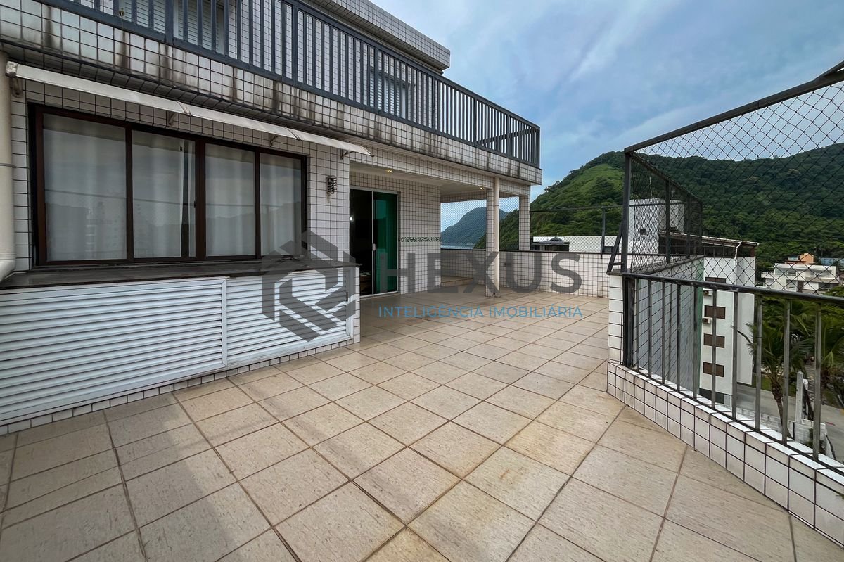 Foto 2 de Cobertura Duplex com varanda gourmet vista mar e lazer a 1 quadra da praia no Tombo, Guarujá