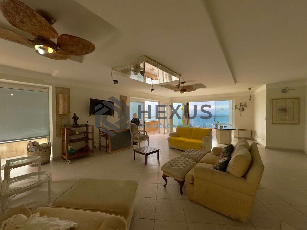 Foto 4 de Apartamento com varanda gourmet vista mar e lazer na beira mar da praia nas Pitangueiras, Guarujá