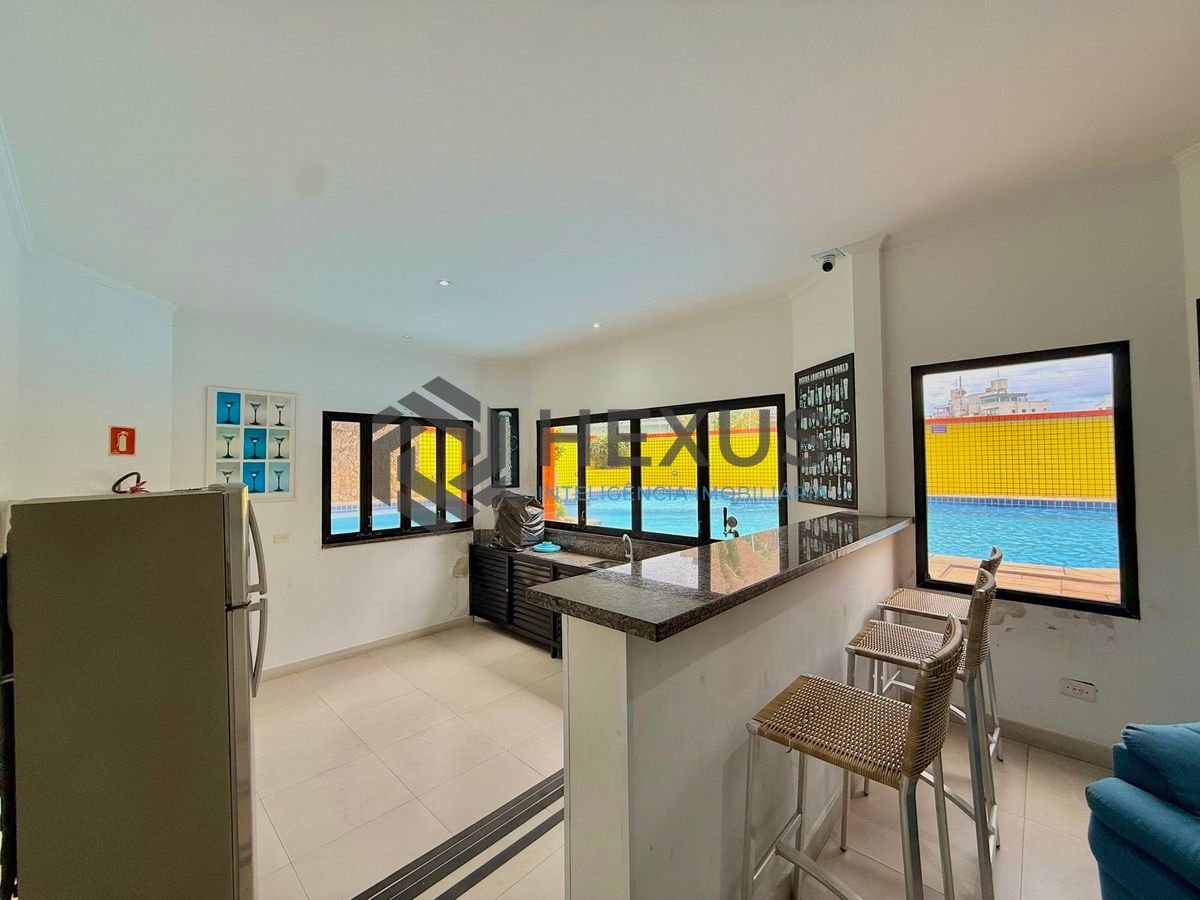 Foto 28 de Apartamento com varanda gourmet vista mar e lazer a 250m da praia na região do Tortugas na Enseada, Guarujá