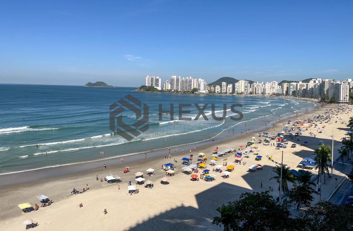 Foto 14 de Apartamento frente mar com varanda vista mar e lazer nas Pitangueiras, Guarujá
