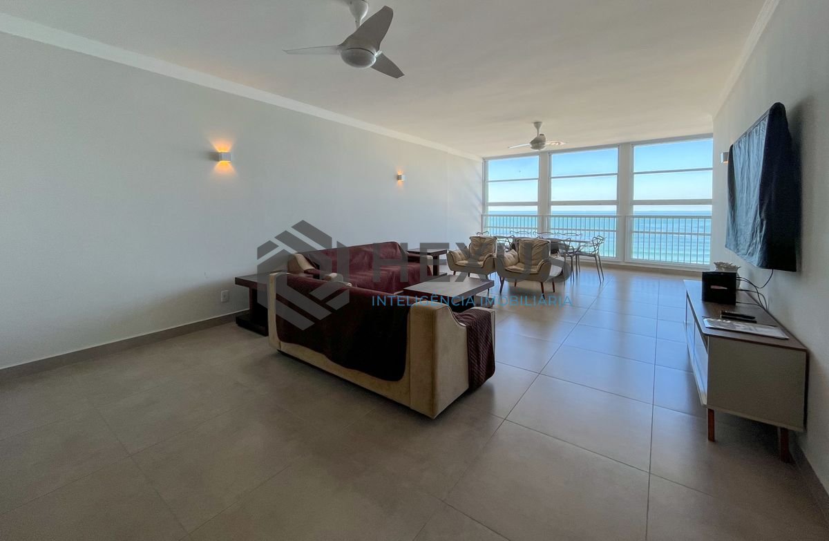 Foto 6 de Apartamento frente mar com varanda vista mar e lazer nas Pitangueiras, Guarujá